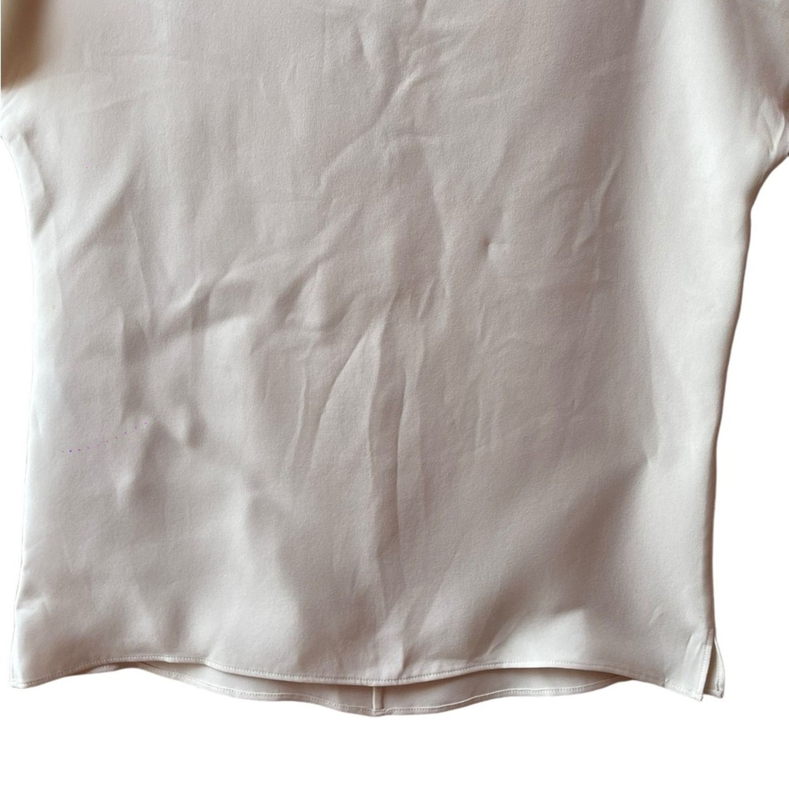 Other Jenni Kanye blouse White 100% Silk Sleeveless Top, Women XS Size XS / US 0-2 / IT 36-38 - 6 Thumbnail