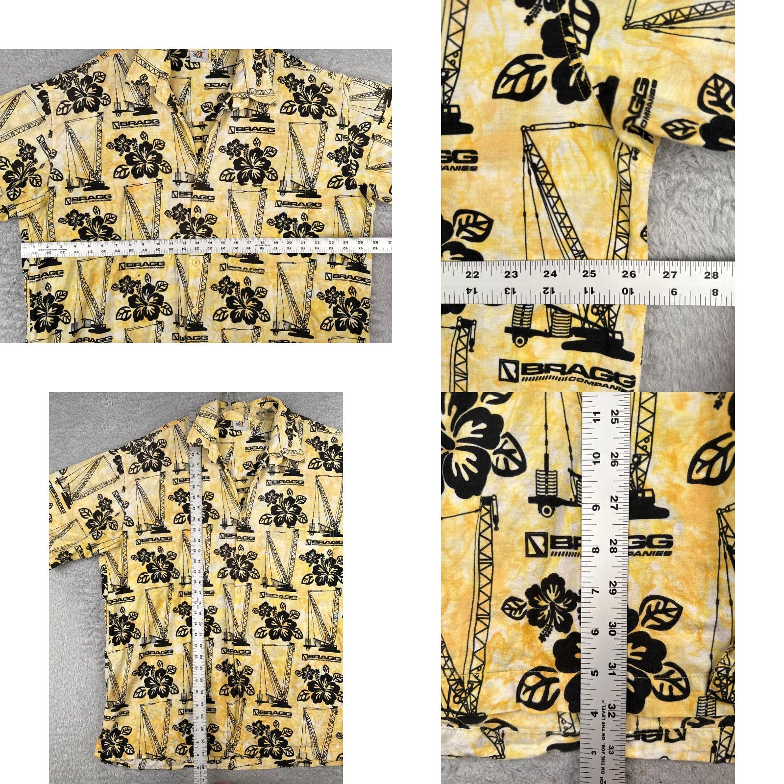 Vintage Rum Reggae Shirt Men 2XL Yellow Floral Hawaiian Short Sleeve Button-Up Cotton 100% Adult Mens Size US XXL / EU 58 / 5 - 8 Thumbnail