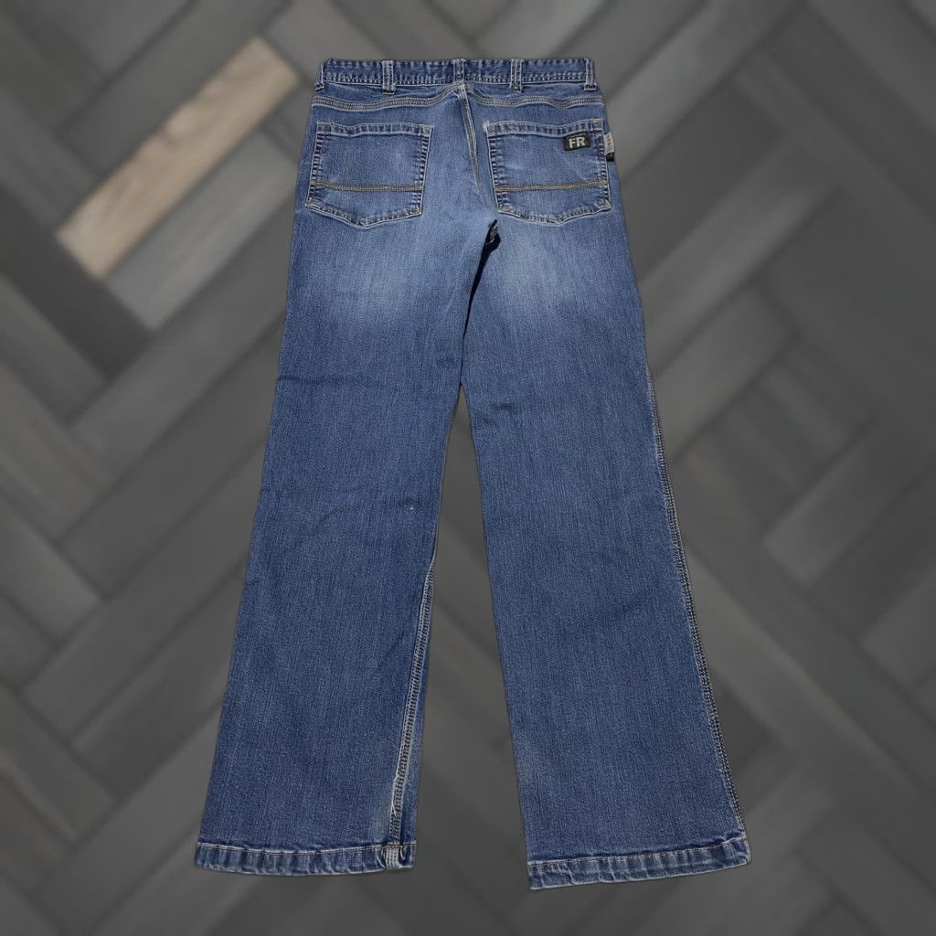 Denime Wolverine FR Jeans Mens 32x32 Blue Straight Leg Flame Resistant Denim Workwear Jeans Size US 31 - 1 Thumbnail