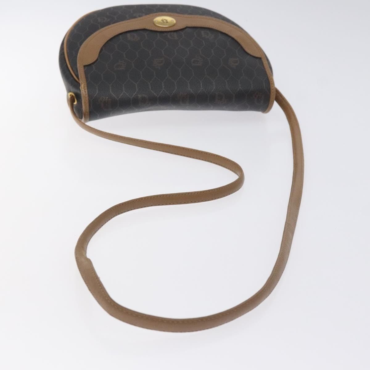 Dior DIOR Honeycomb Canvas Shoulder Bag Pvc Leather Black Gold Size ONE SIZE - 7 Thumbnail