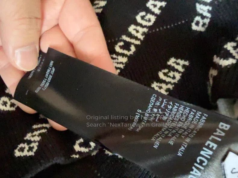 Balenciaga Balenciaga Logo-covered sweater Size US S / EU 44-46 / 1 - 4 Thumbnail