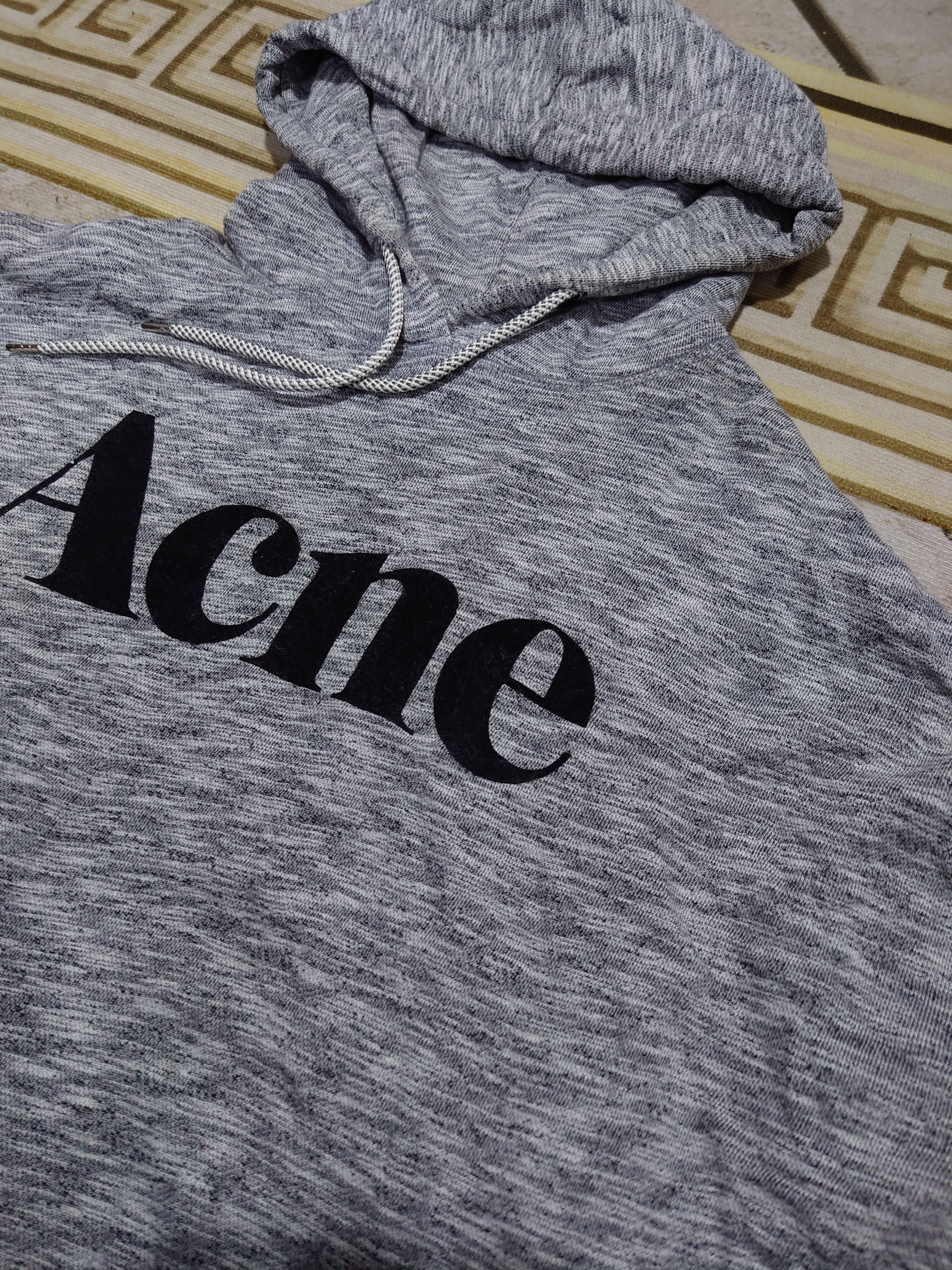 Acne Studios Acne Studios Gray Joghy Cropped Logo Hoodie Size L / US 10 / IT 46 - 4 Thumbnail