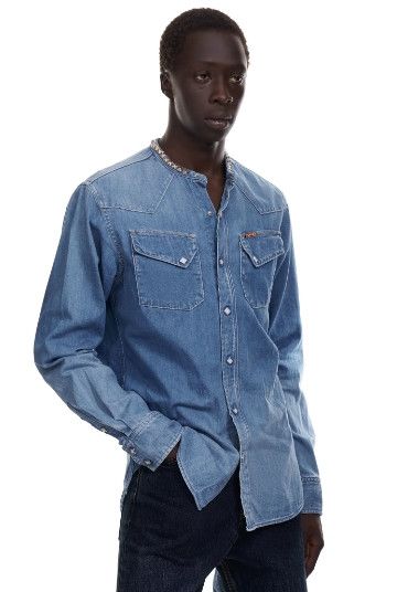 Kapital Kapital 8oz denim band collar studs western shirt indigo 3 Size US L / EU 52-54 / 3 - 12 Thumbnail