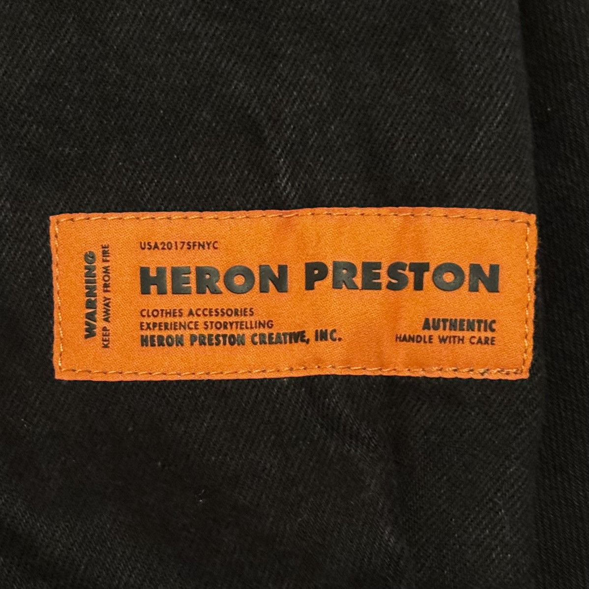 Heron Preston Heron Preston “Стиль” Logo Patch Denim Jacket ‘Black’ Size US XXL / EU 58 / 5 - 6 Thumbnail