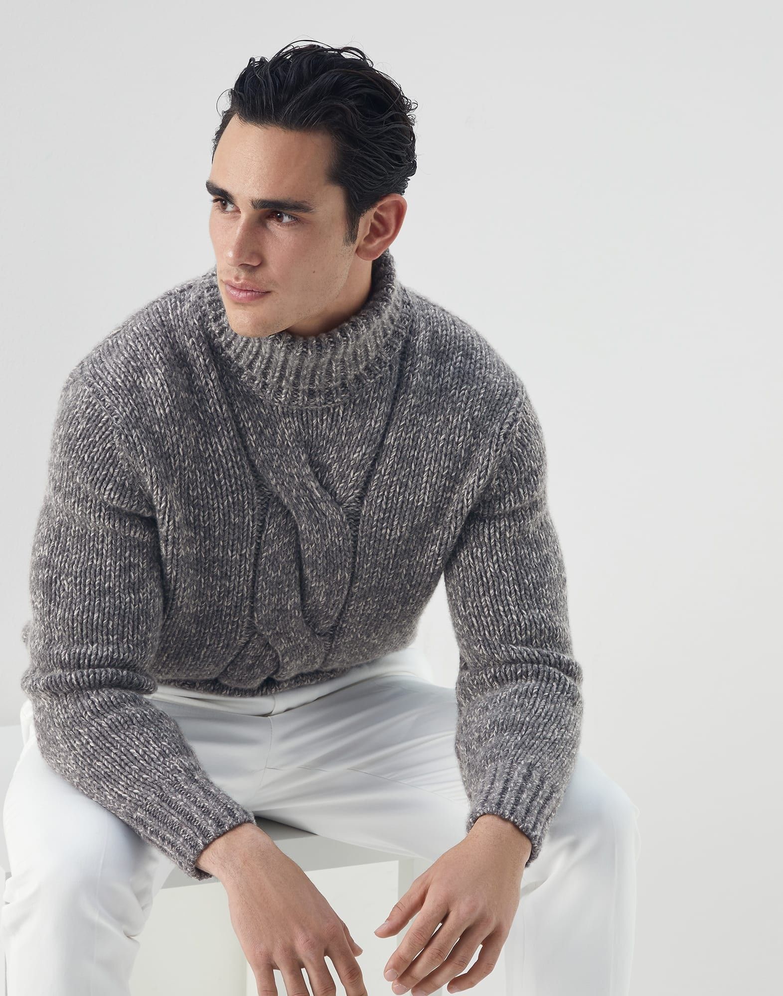 Brunello Cucinelli o1w1db10924 Cashmere Turtleneck in Grey Size US M / EU 48-50 / 2 - 5 Thumbnail