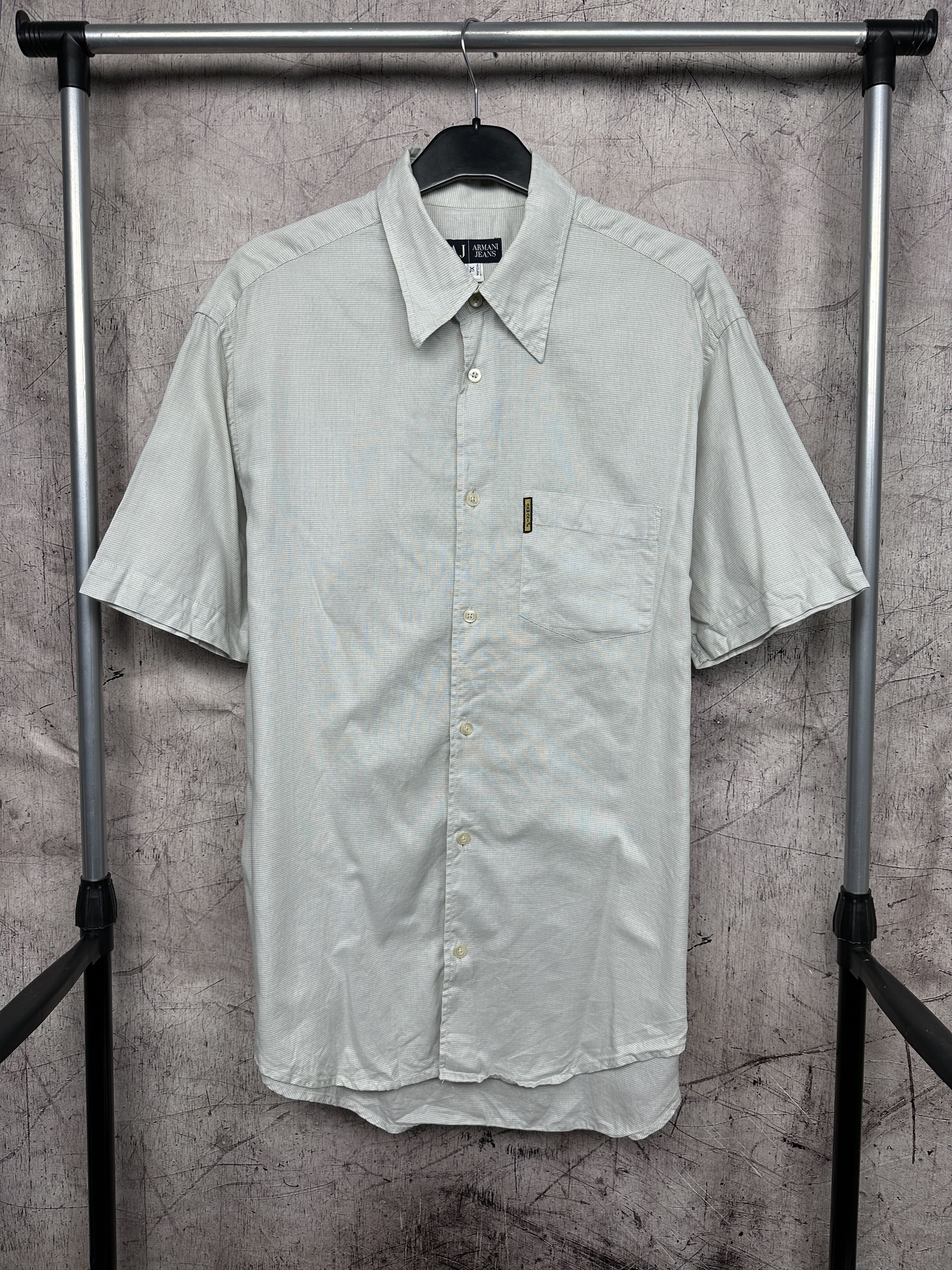 Armani Armani Jeans 90s Vintage Mens Short Sleeve Shirt Size US XL / EU 56 / 4 - 1 Thumbnail