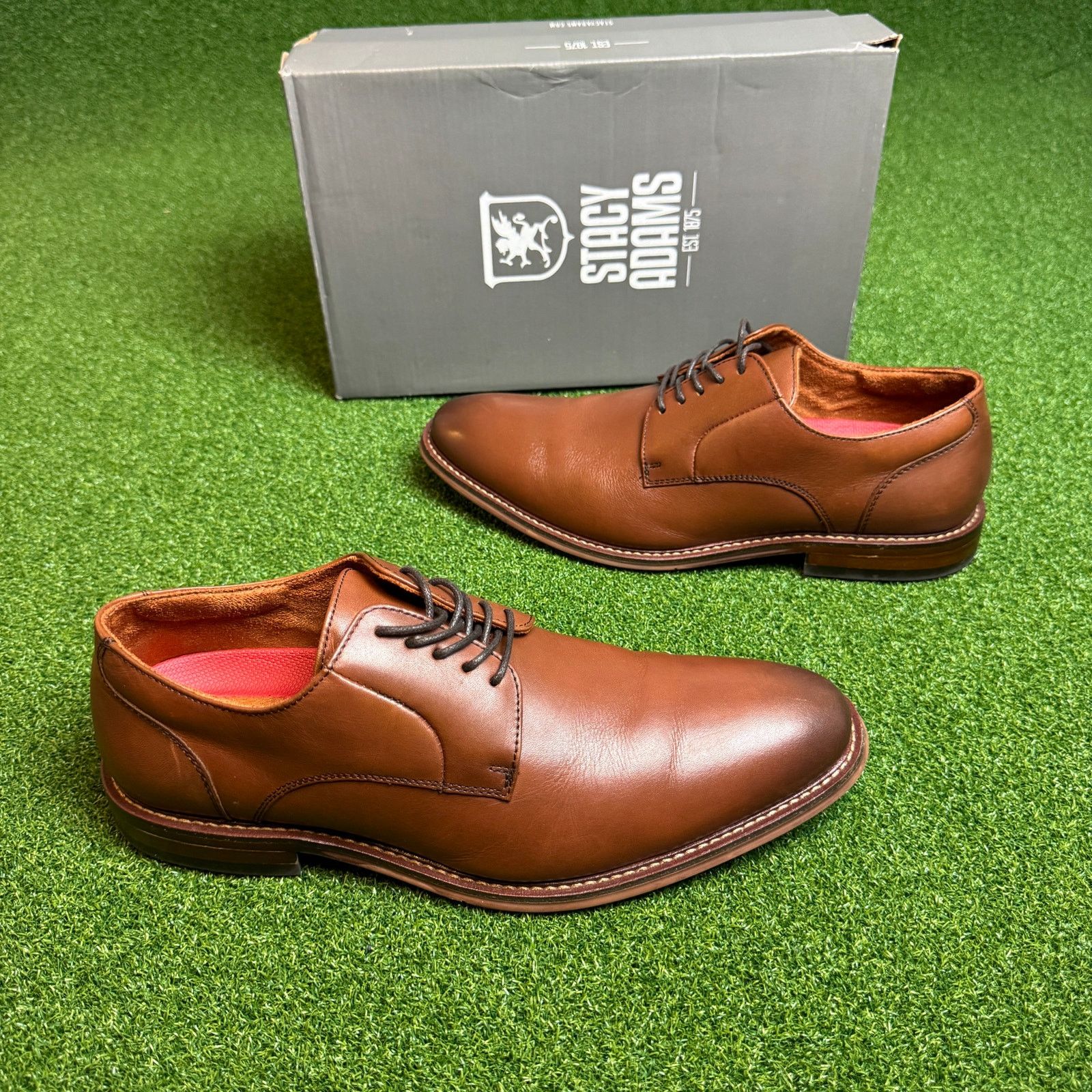 Stacy Adams Stacy Adams Marlton Brown Leather Oxford Dress ShoesMen’s 8M Size US 8 / EU 41 - 4 Thumbnail