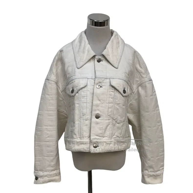 Fendi Fendi Subtle Pattern Destroyed Denim Cotton Jacket Size XXS / US 00 / IT 34 - 1 Thumbnail