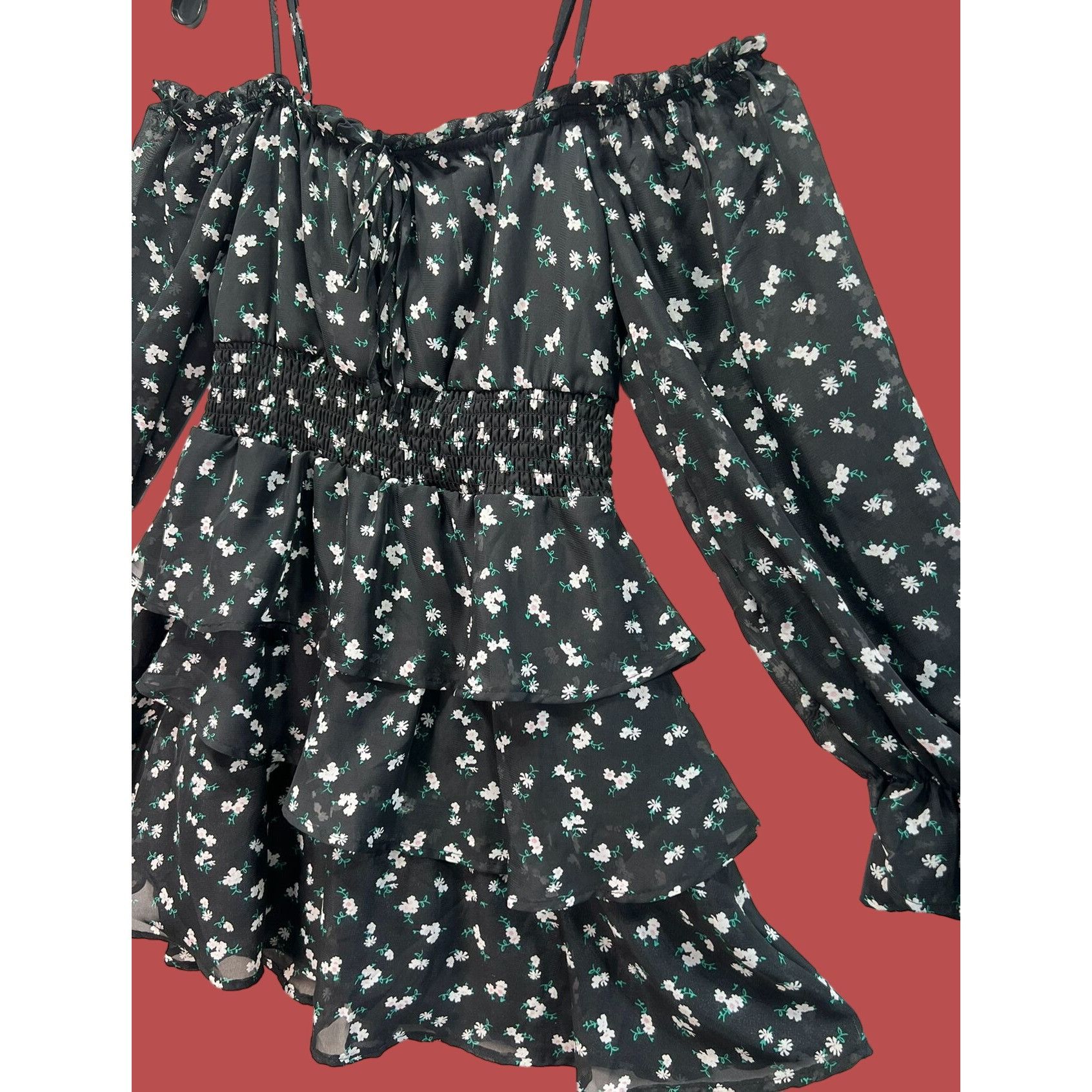 rue21 Rue 21 - Women's Boho Sleeve Ballerina Dress - Black - Small Size S / US 4 / IT 40 - 16 Thumbnail