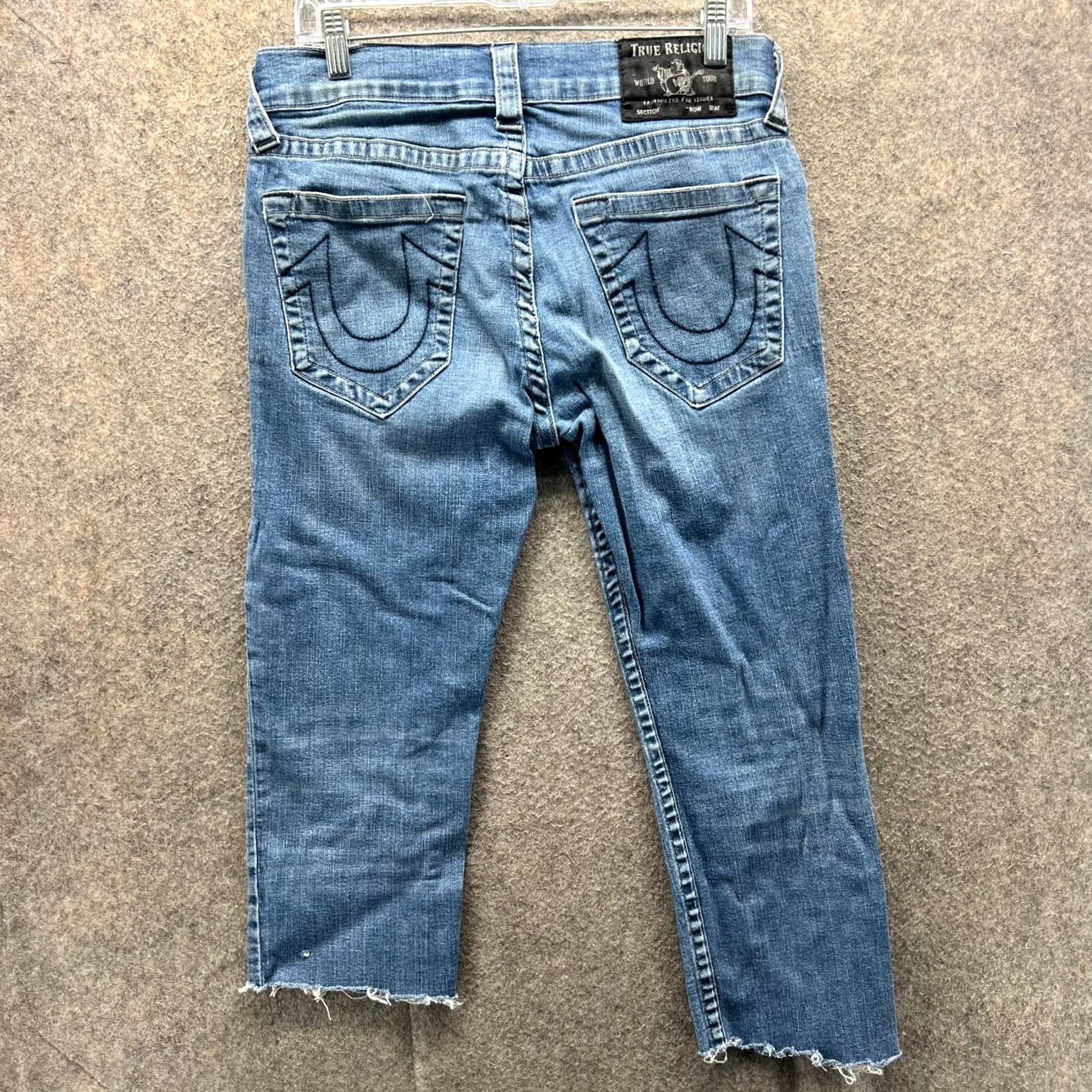 True Religion VINTAGE True Religion Jeans Mens 30 Blue Denim Washed Relaxed Skinny Rocco Ripped Jeans Boys? Size US 30 / EU 46 - 2 Thumbnail