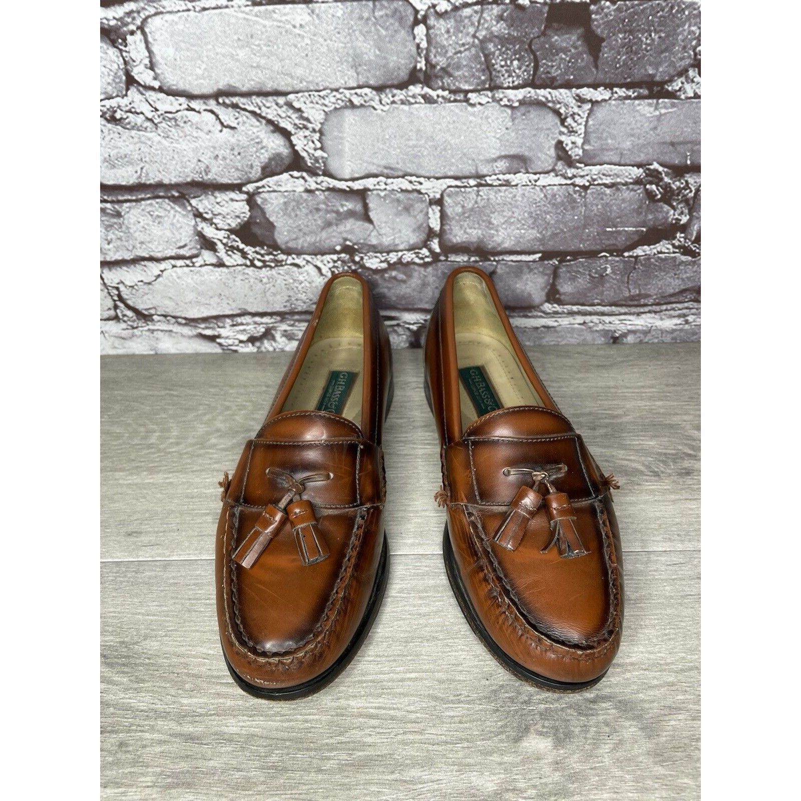 G.H. Bass & Co. G.H. Bass & Co. Brown Leather Slip On Penny Loafers Dress Sh Size US 7.5 / EU 40-41 - 19 Thumbnail