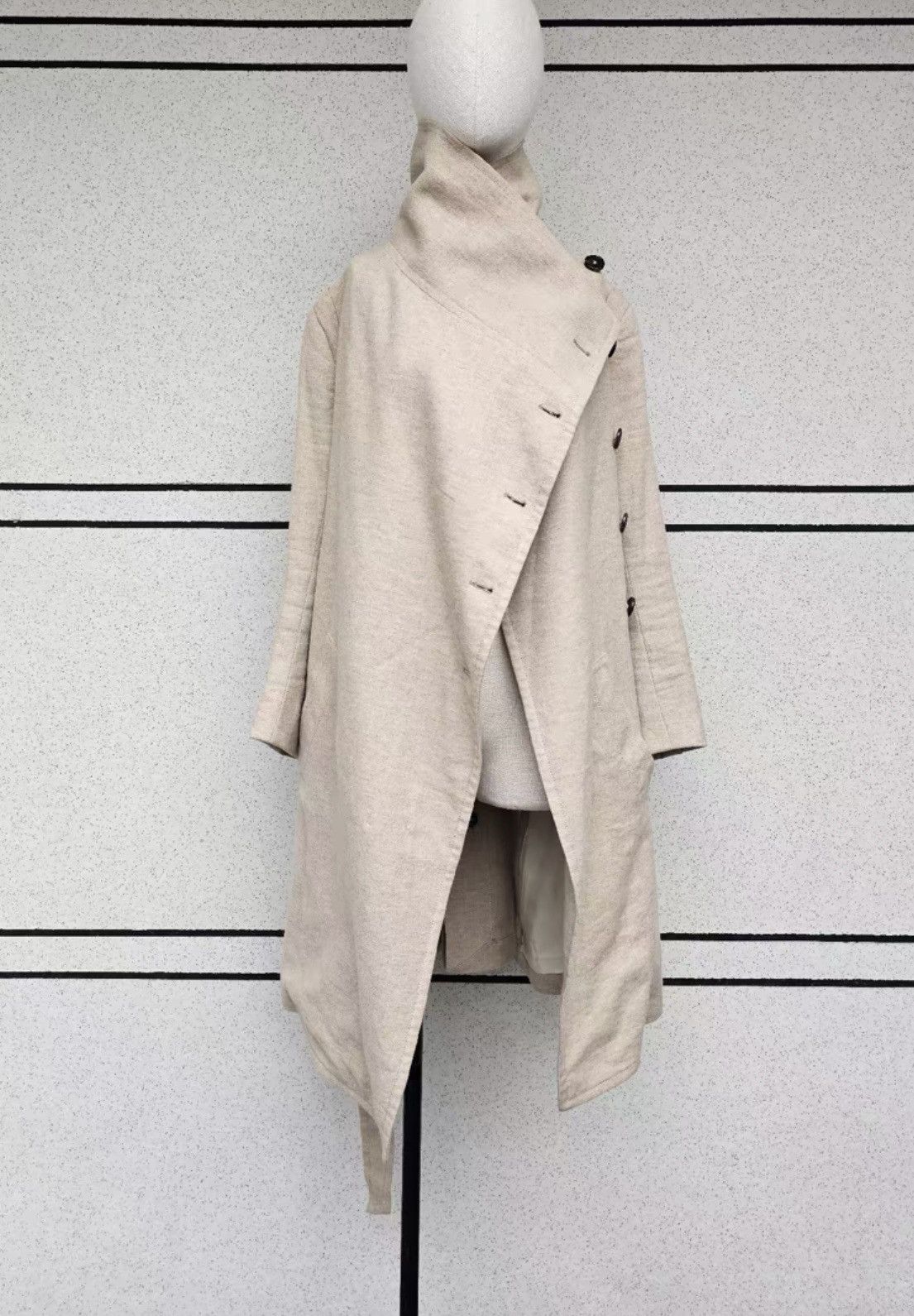 Ann Demeulemeester Ann Demeulemeester linen wool coat, trench coat Size S / US 4 / IT 40 - 1 Thumbnail