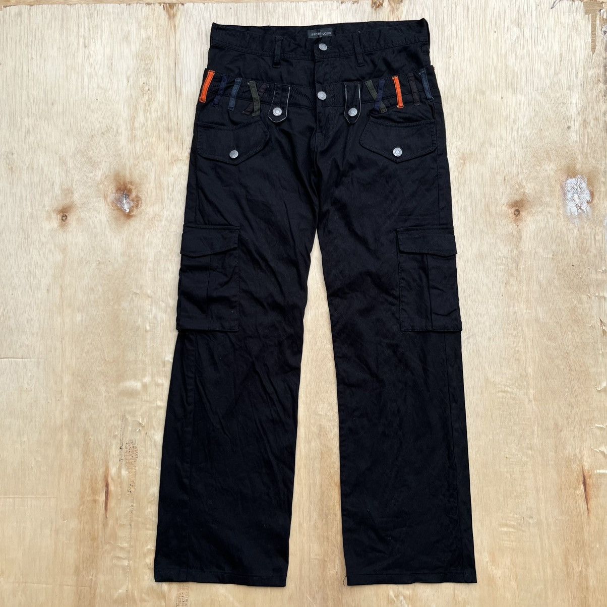 Japanese Brand 31040=UOMO DOUBLE WAIST CARGO DENIM REGULAR STRAIGH Size US 32 / EU 48 - 2 Thumbnail