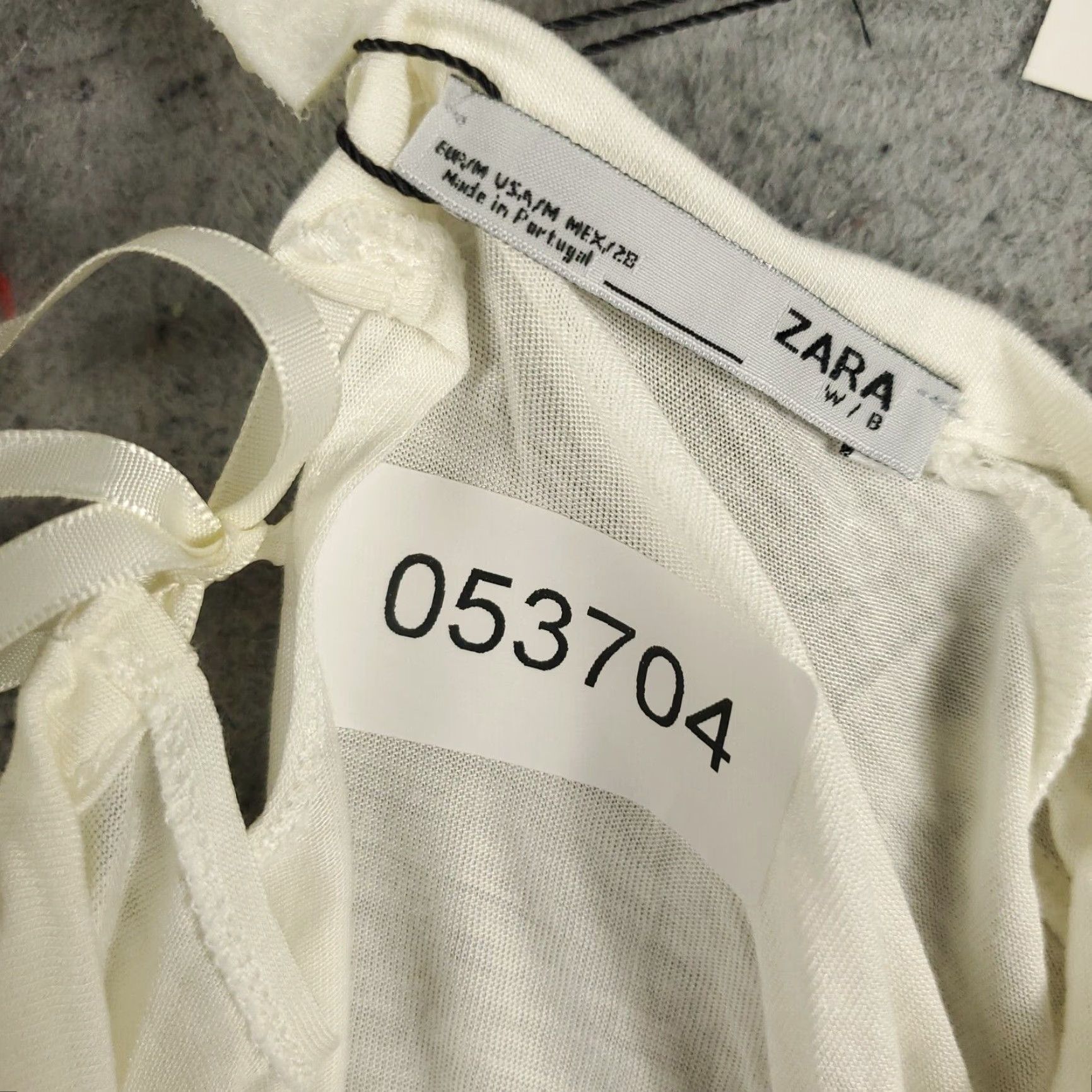 Zara Zara T Shirt Womens Medium Ivory Short Sleeve Crew Neck Cotton Size M / US 6-8 / IT 42-44 - 6 Thumbnail