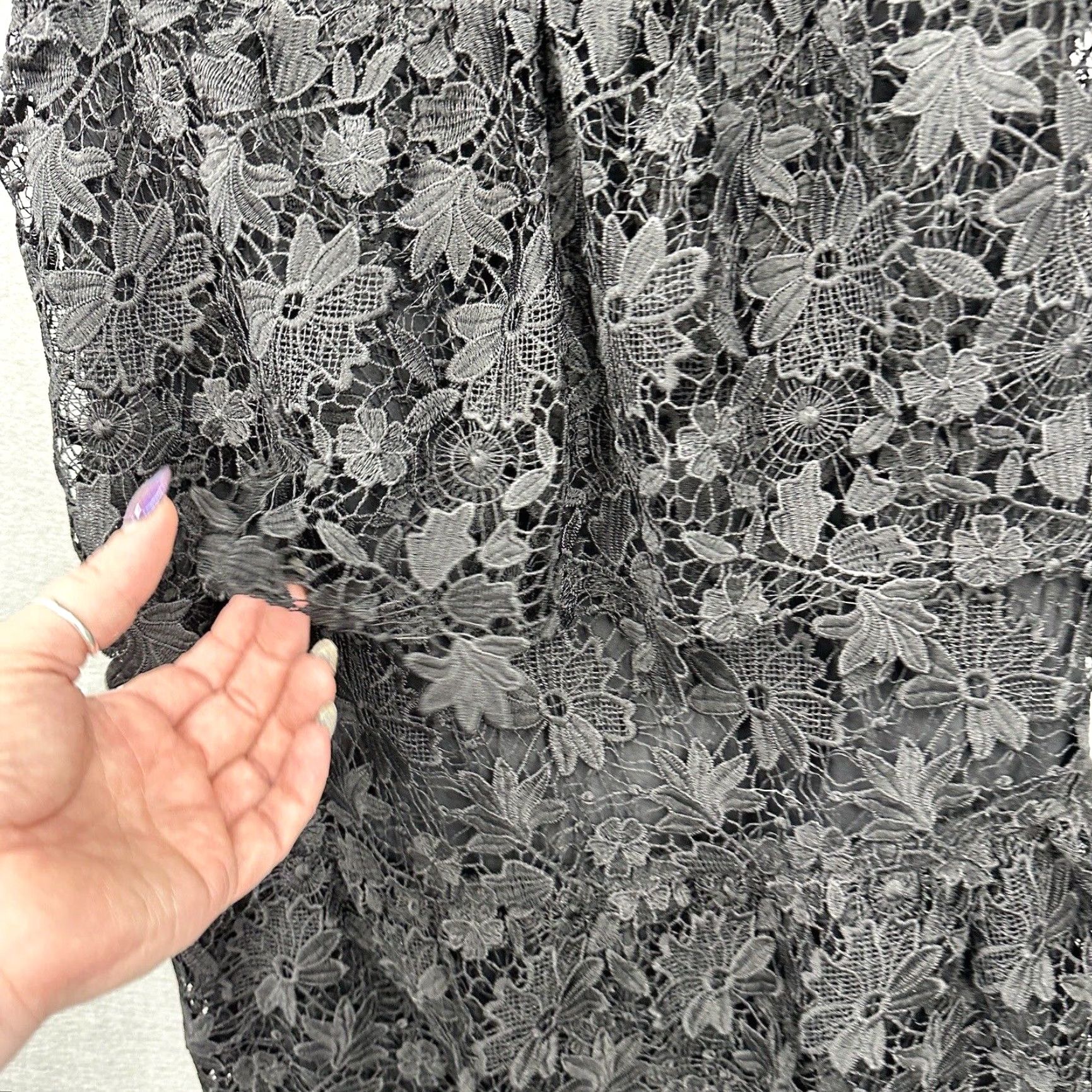 Joie Joie Belisa Dress Women 0 One Shoulder Midi Tiered Eyelet Lace Cottagecore Quiet Size XS / US 0-2 / IT 36-38 - 7 Thumbnail