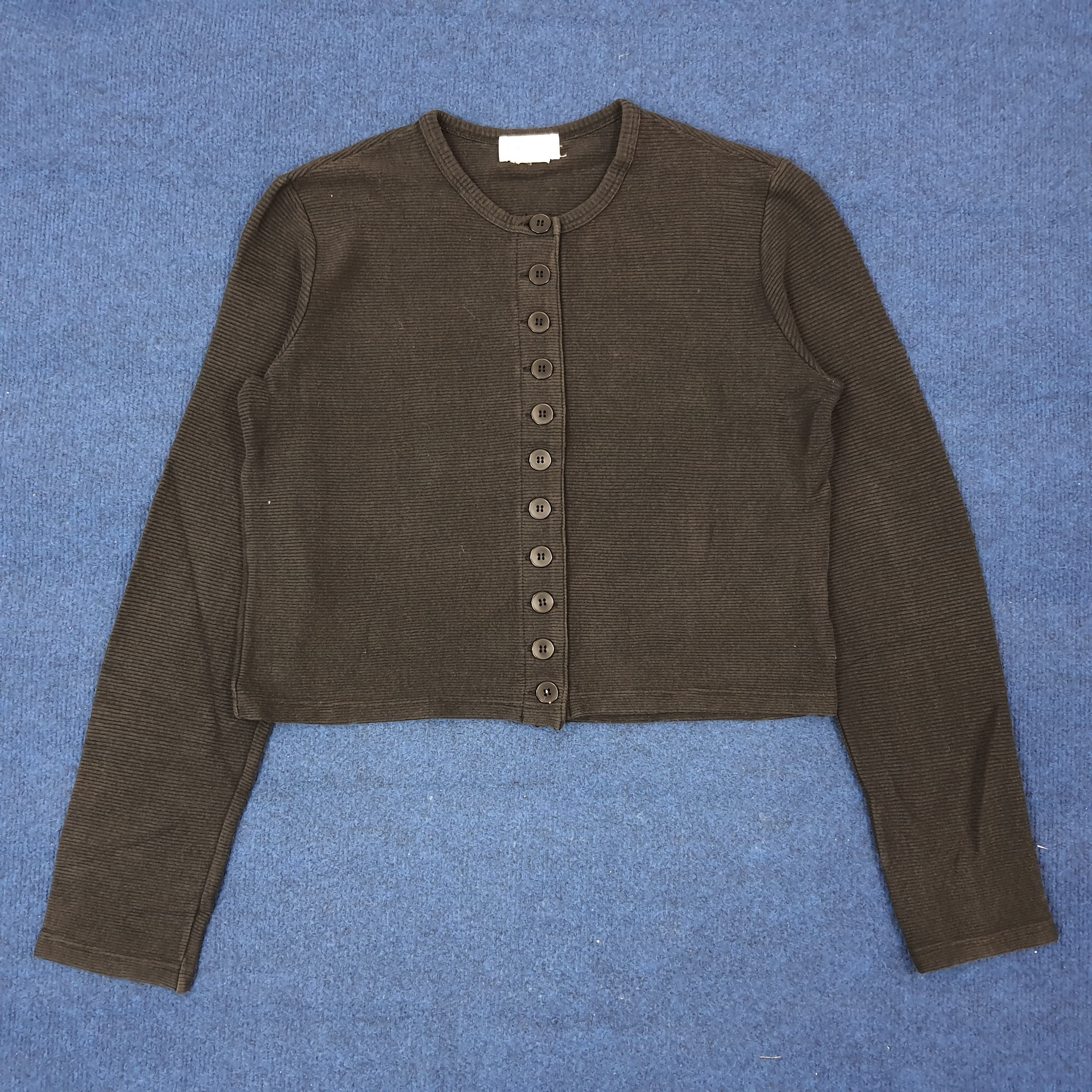 agnes b. Vintage Agnes b. Paris Button Up Crop Top Shirt C239N16 Size S / US 4 / IT 40 - 1 Thumbnail