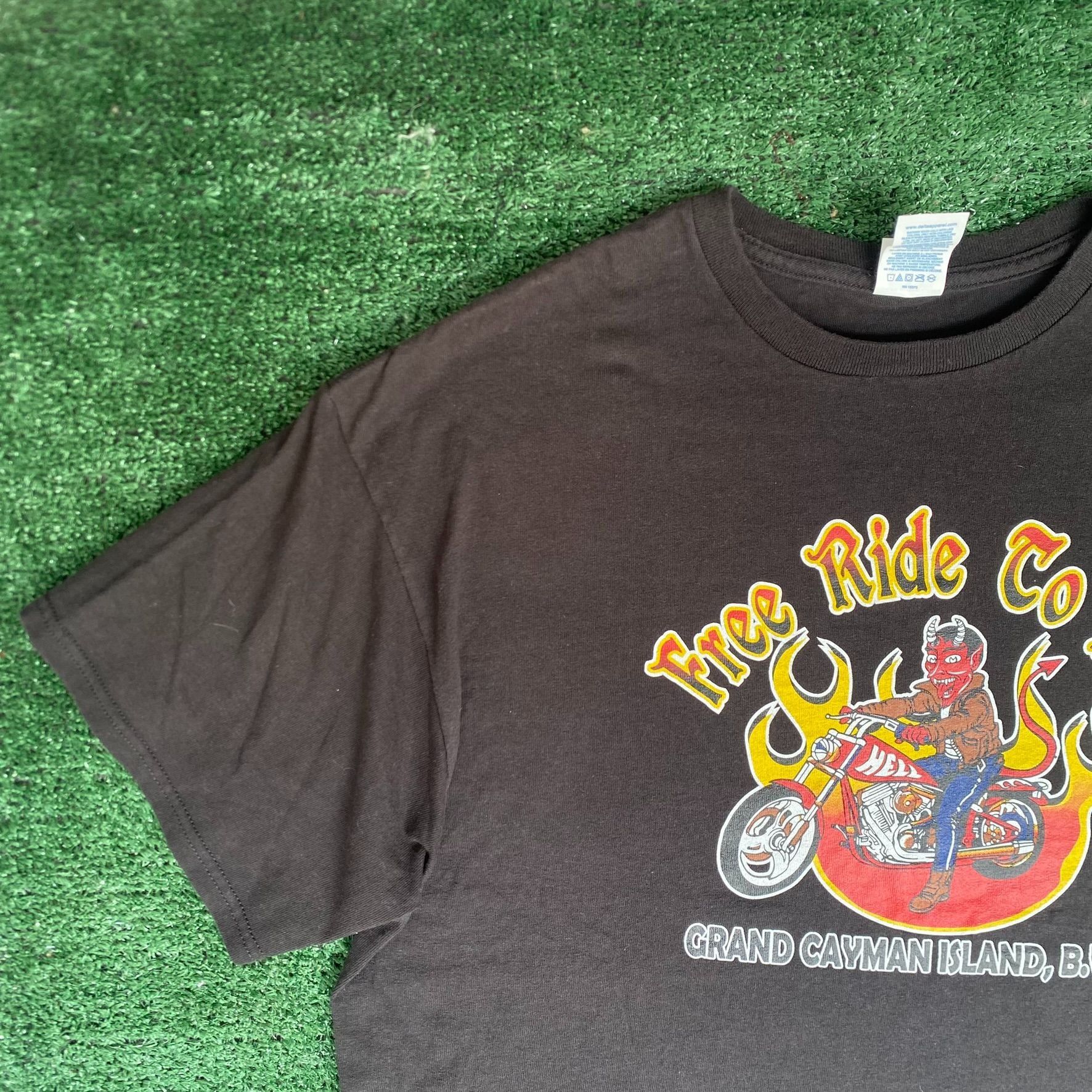 Delta Vintage Y2K Devil Biker Shirt Hell Punk Motorcycle Tee Size US XL / EU 56 / 4 - 2 Thumbnail