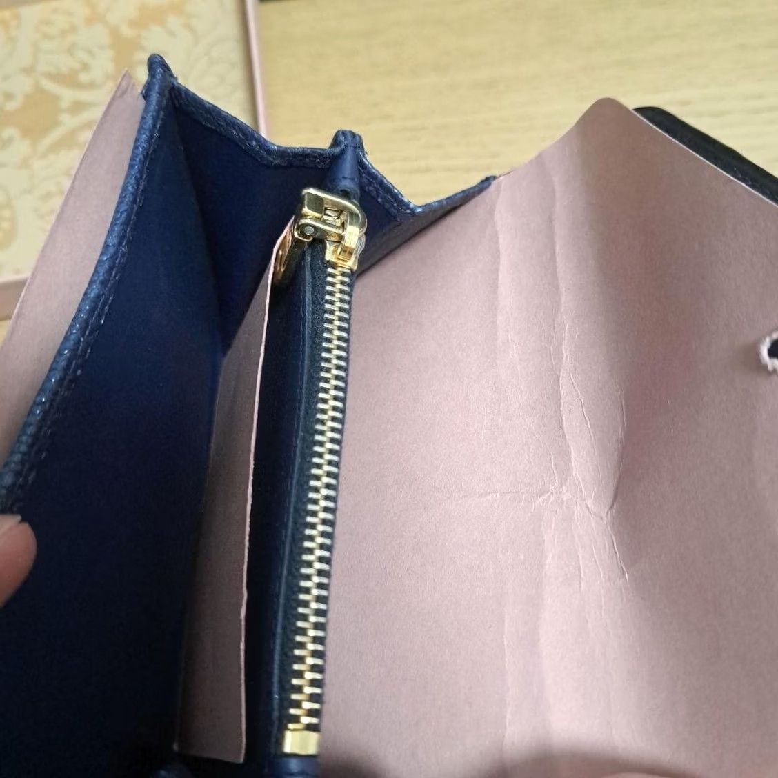 Miu Miu miu miu Women Wallet Large Size Navy Bifold Box With Certificate Limited Edition Size ONE SIZE - 3 Thumbnail