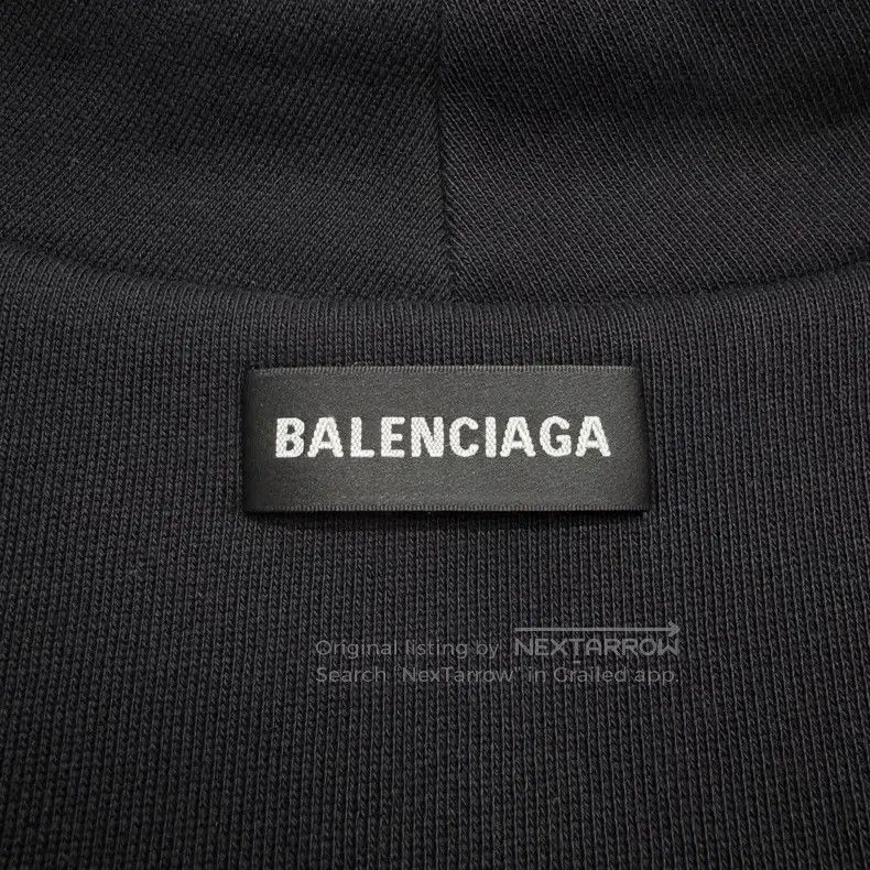 Balenciaga Balenciaga Two-in-One Denim Patchwork Hooded Sweatshirt Size US S / EU 44-46 / 1 - 4 Thumbnail