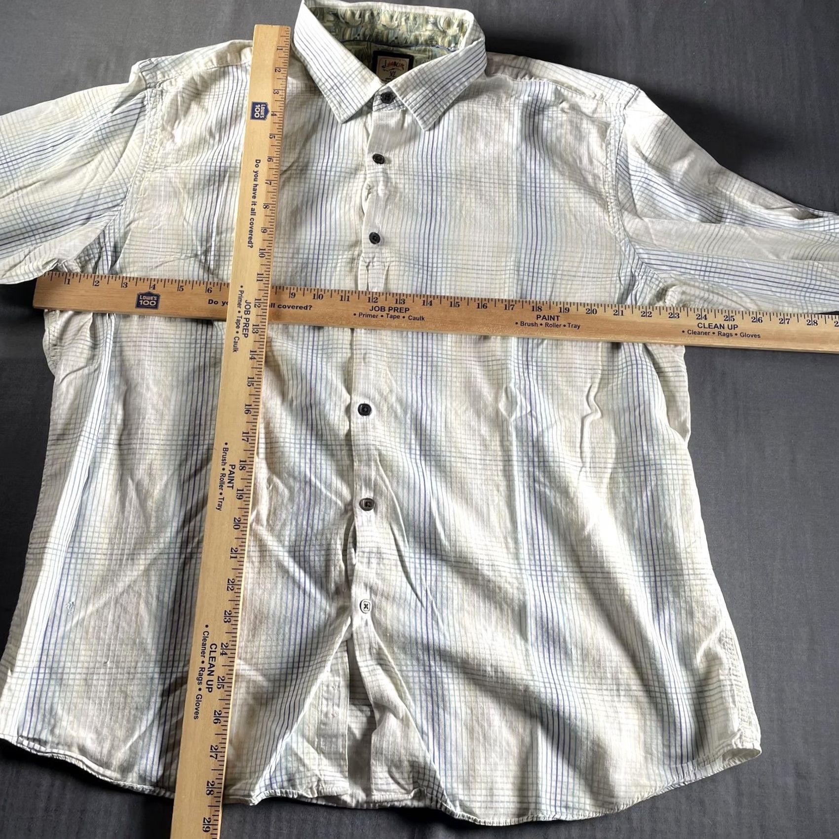 Vintage J Garcia Shirt Mens XL White Blue Stripe Long Sleeve Button Front Cotton Casual Size US XL / EU 56 / 4 - 6 Thumbnail