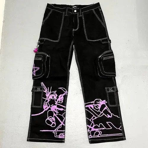 hip hop black jeans women