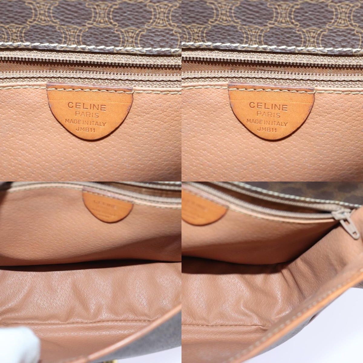 Celine CELINE Macadam Canvas Circle Shoulder Bag Pvc Leather Brown Size ONE SIZE - 12 Thumbnail