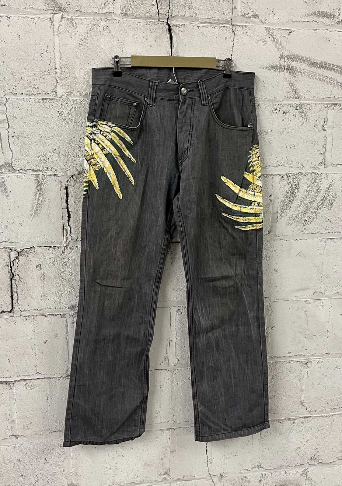 Ed Hardy Y2k ED hardy style baggy fit wide leg denim skater grunge Size US 36 / EU 52 - 6 Thumbnail