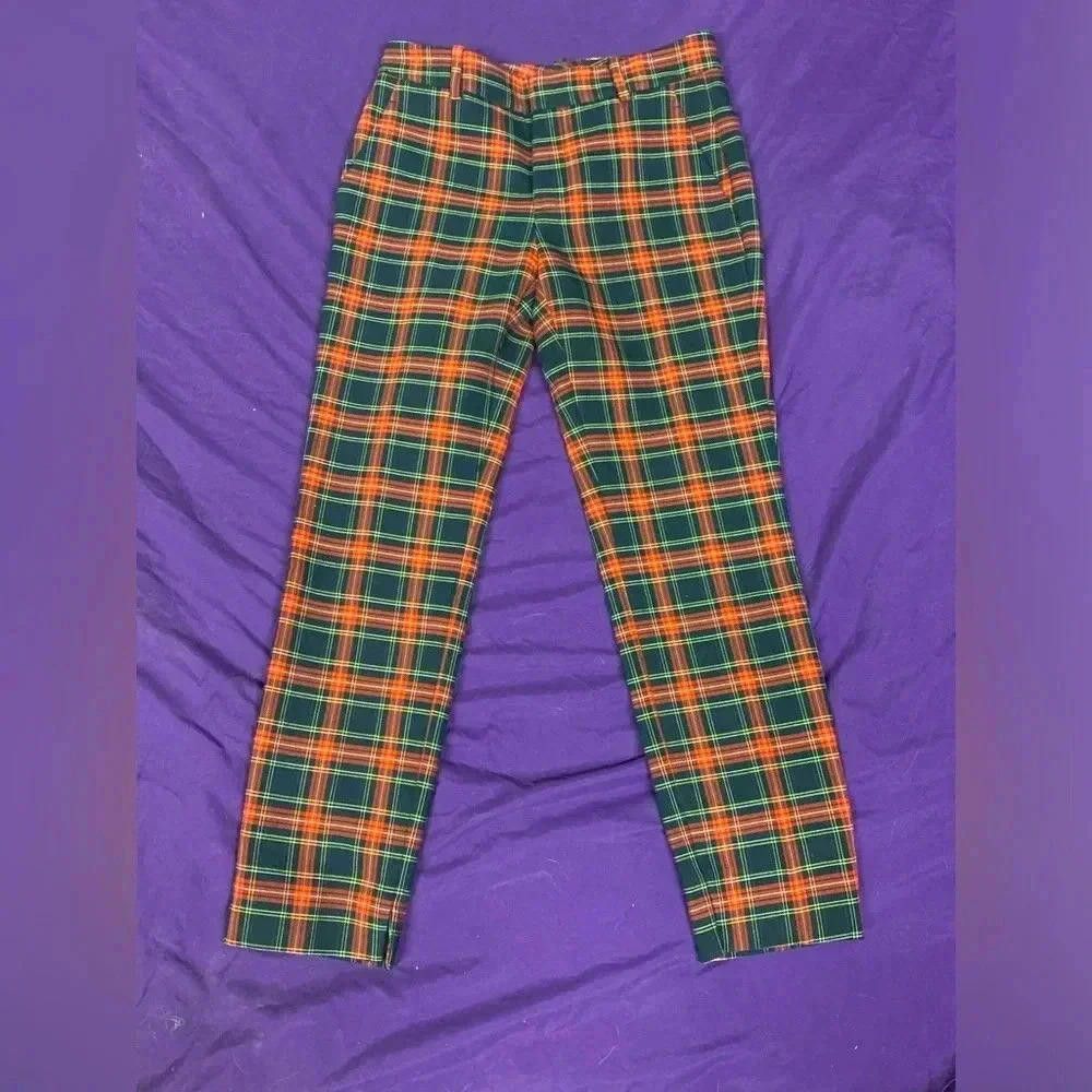 Zara Zara Woman Plaid Trousers - Red and Black Checkered Style Size 26" / US 2 / IT 38 - 1 Thumbnail
