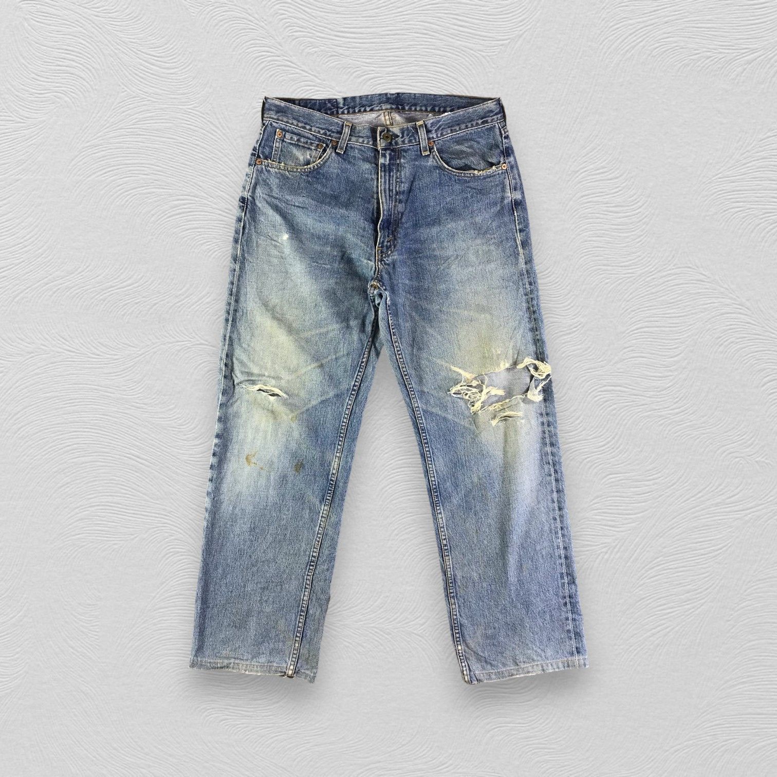 Levi's Vintage Levis 503 Redline Jeans Ripped Selvedge Denim KJ2856 Size US 34 / EU 50 - 1 Thumbnail