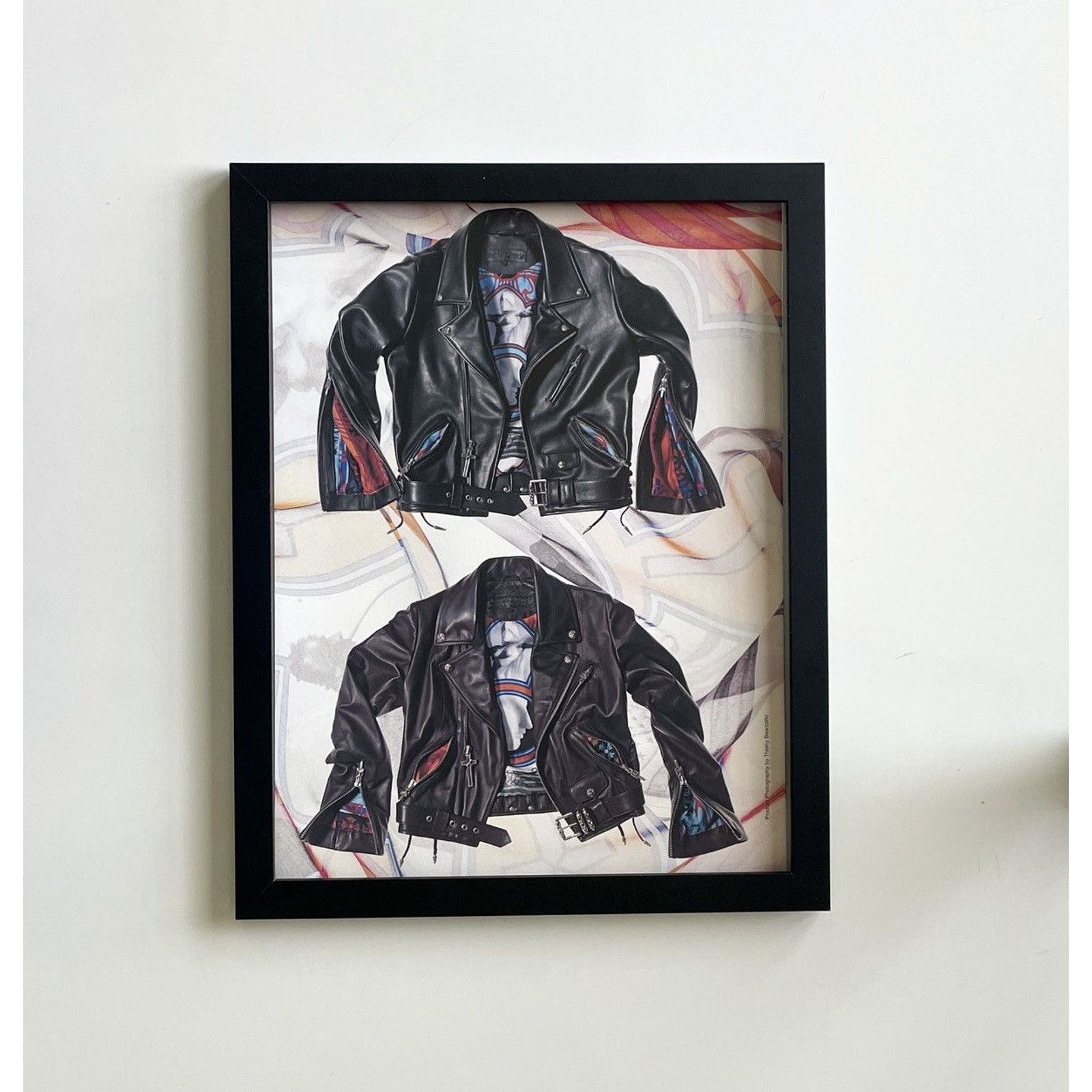 Chrome Hearts × Vintage Chrome Hearts leather jacket photo Poster framed 9x11 Size ONE SIZE - 1 Thumbnail
