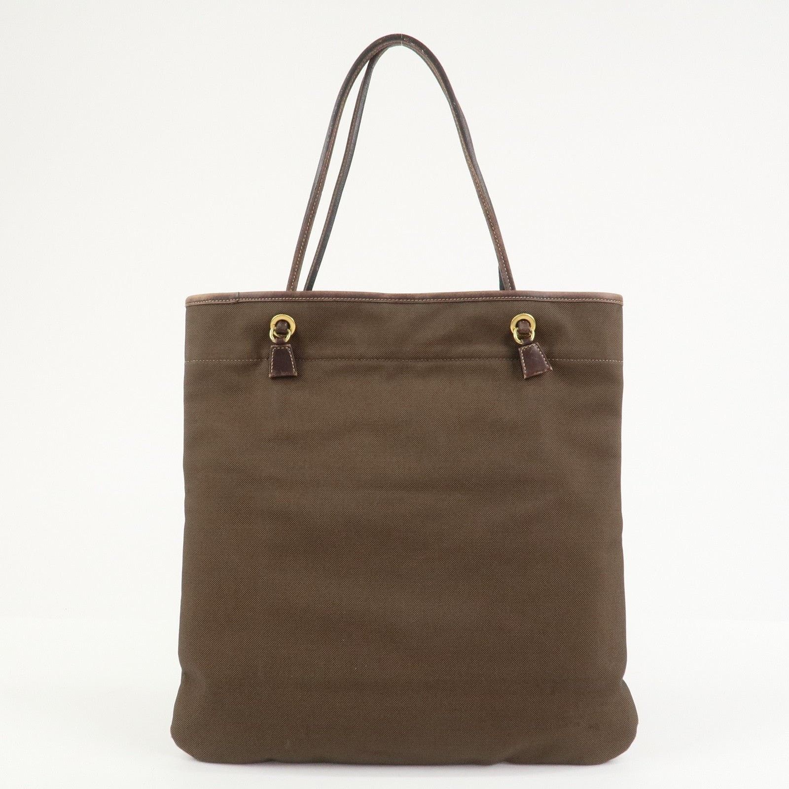 Prada Prada Jacquard Canvas Tote Brown Size ONE SIZE - 2 Thumbnail