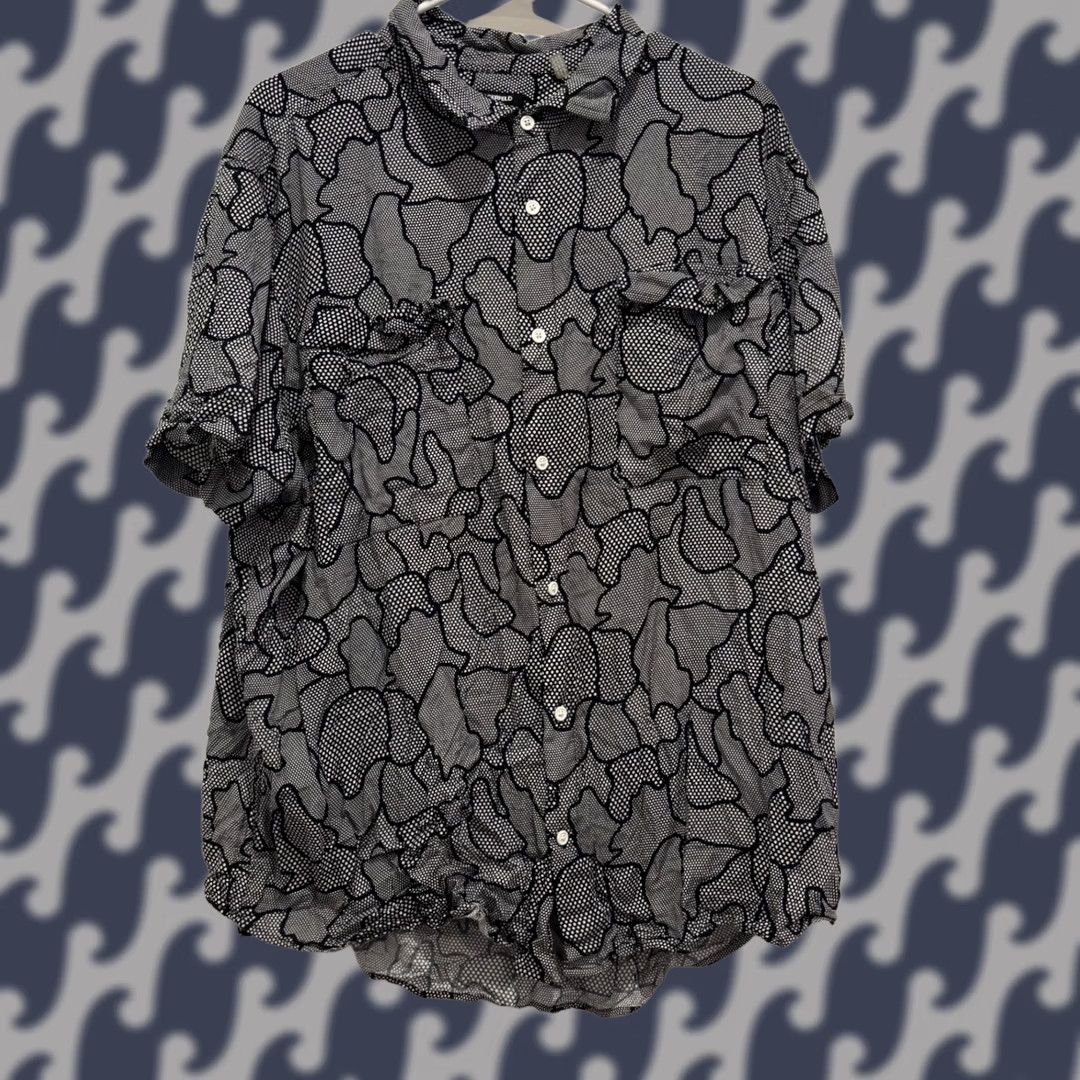 Karl Lagerfeld Karl Lagerfeld Paris Mens XXL Shirt Black White Abstract Dot Print Button Up Size US XXL / EU 58 / 5 - 1 Thumbnail