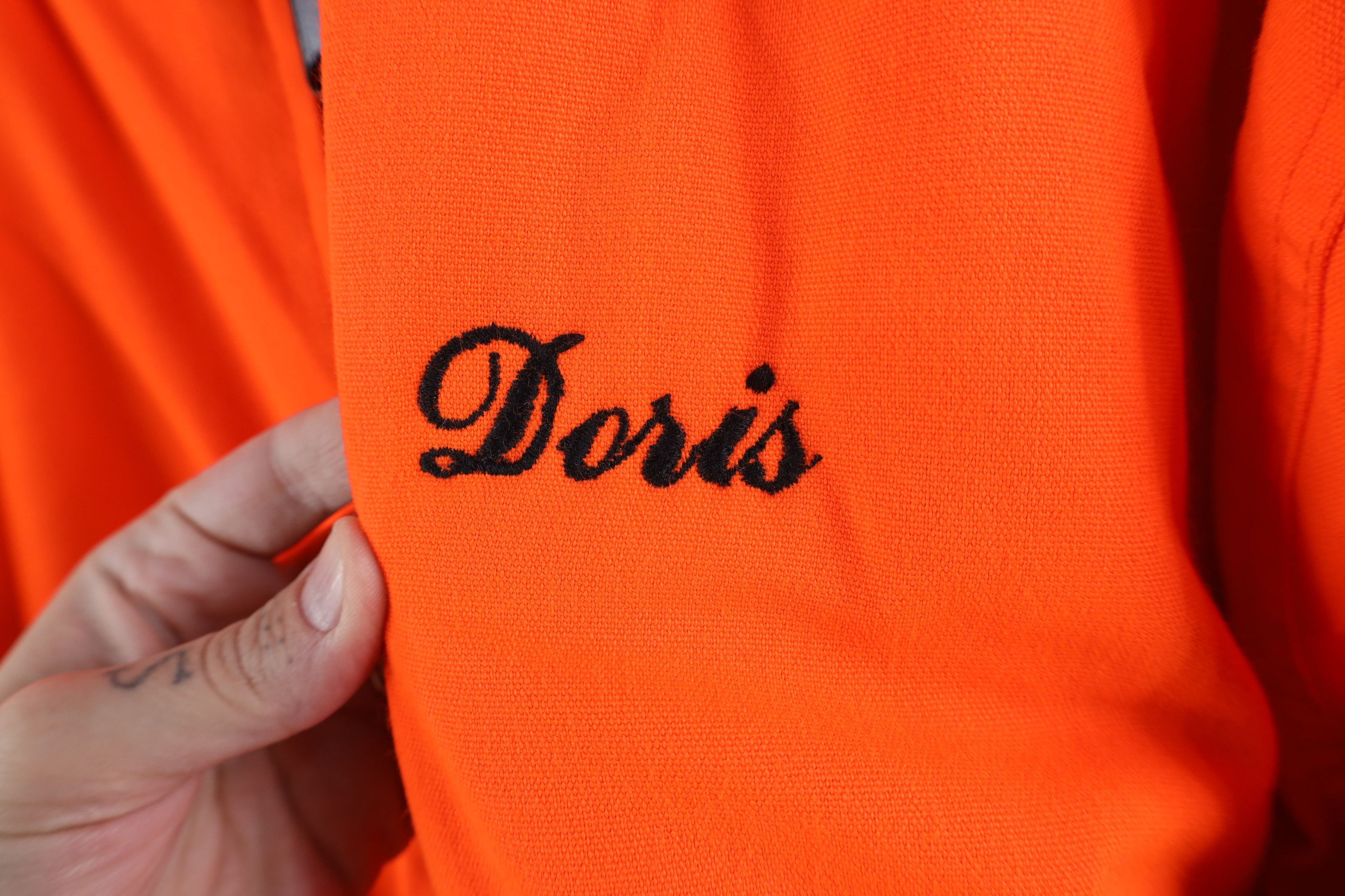 Vintage 90s Abrams Towing Quilted Bomber Jacket Blaze Orange