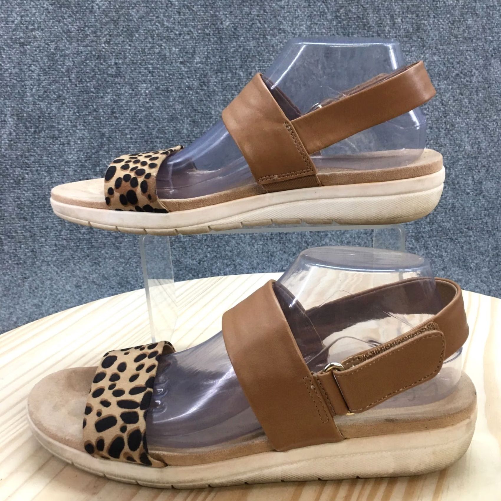 Vintage LifeStride Sandals Velocity 2.0 Two Straps Slingback Brown Womens 10 M Casual Flat Slingback Shoes Size US 10 / IT 40 - 2 Thumbnail