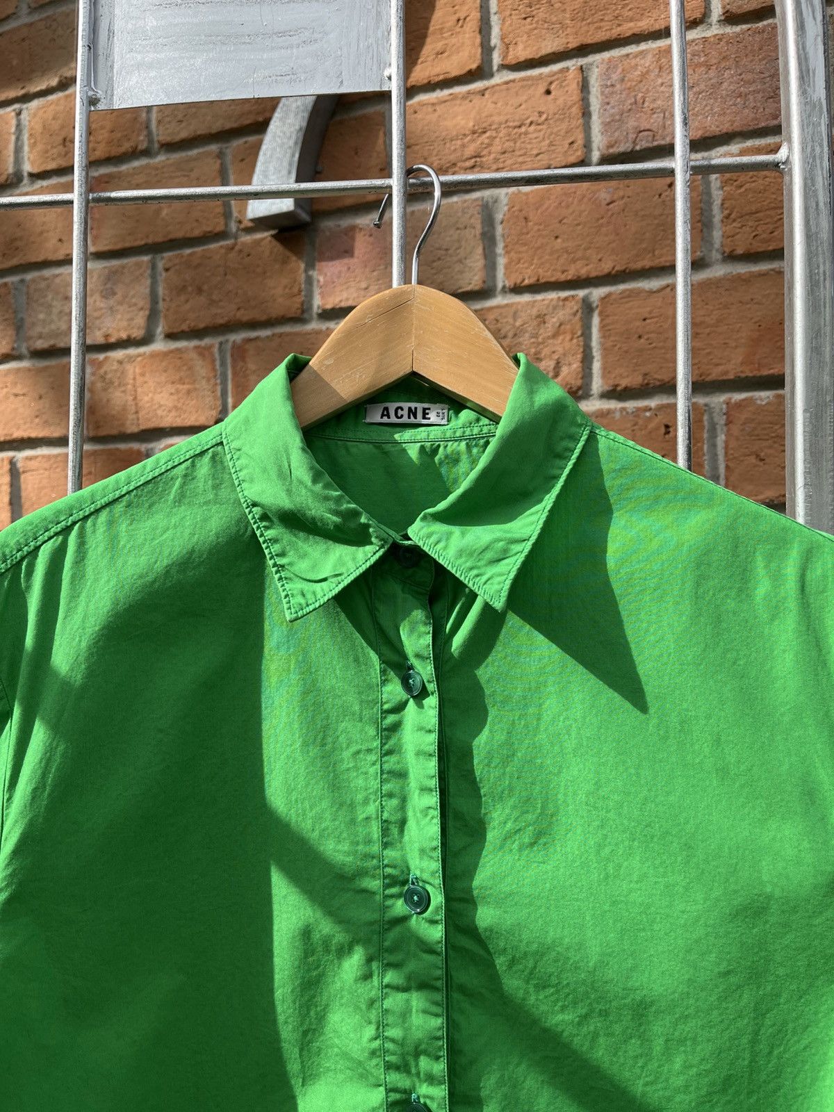 Acne Studios Acne Studios Green Button-Up Shirt Size M / US 6-8 / IT 42-44 - 4 Thumbnail