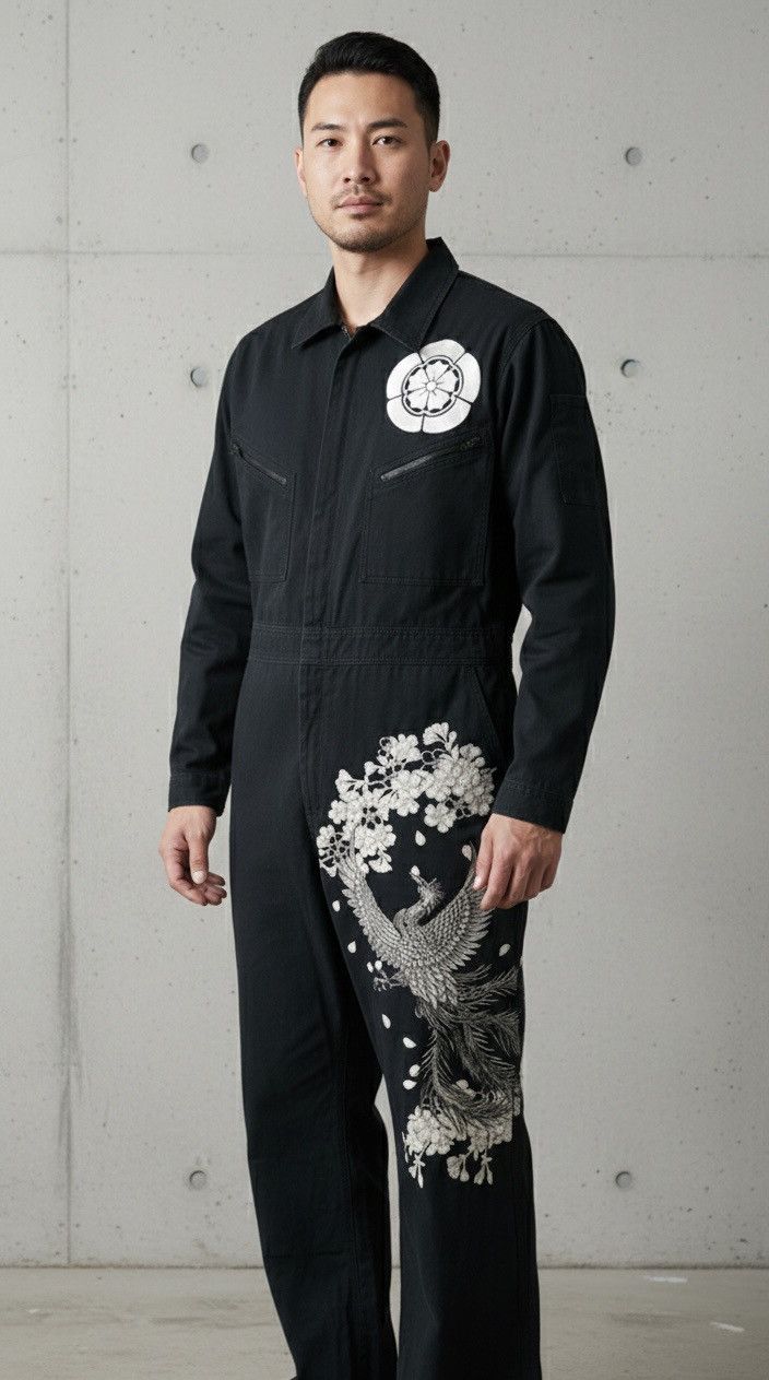 Karakuri Tamashii Fugutaiten Sukajan Embroidered Coverall Jacket Size US L / EU 52-54 / 3 - 14 Thumbnail