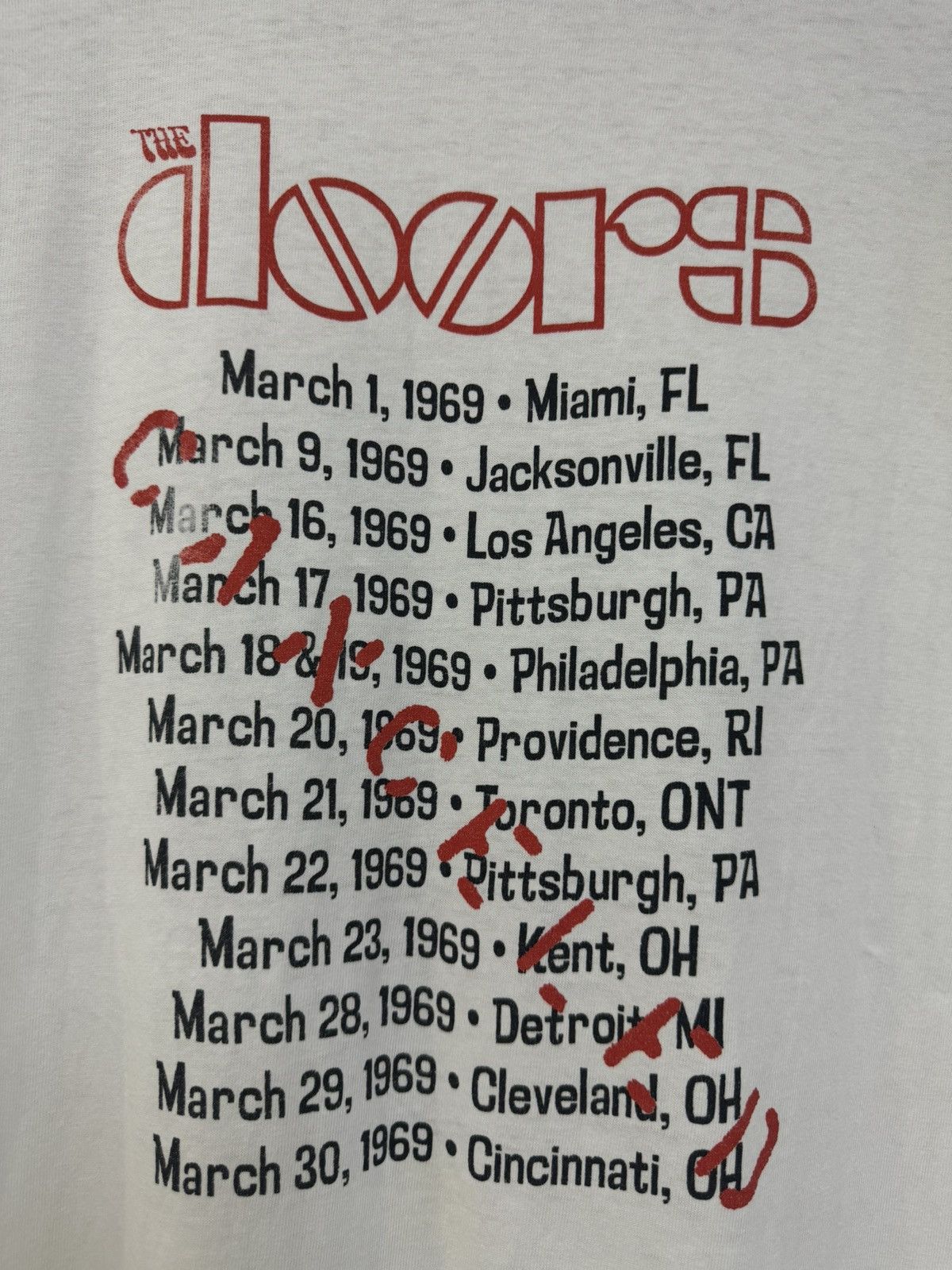 Band Tees VINTAGE 1999 THE DOORS JIM MORRISON WANTED POSTER TEE Size US L / EU 52-54 / 3 - 7 Thumbnail