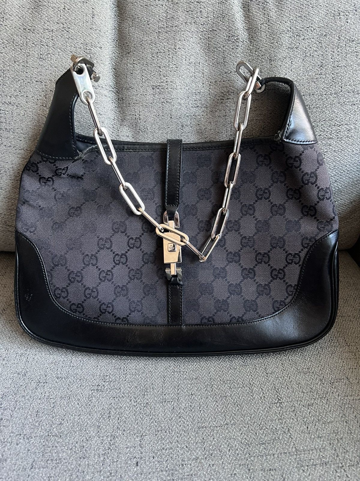 Gucci Gucci Jackie monogram with chain strap Size ONE SIZE - 4 Thumbnail