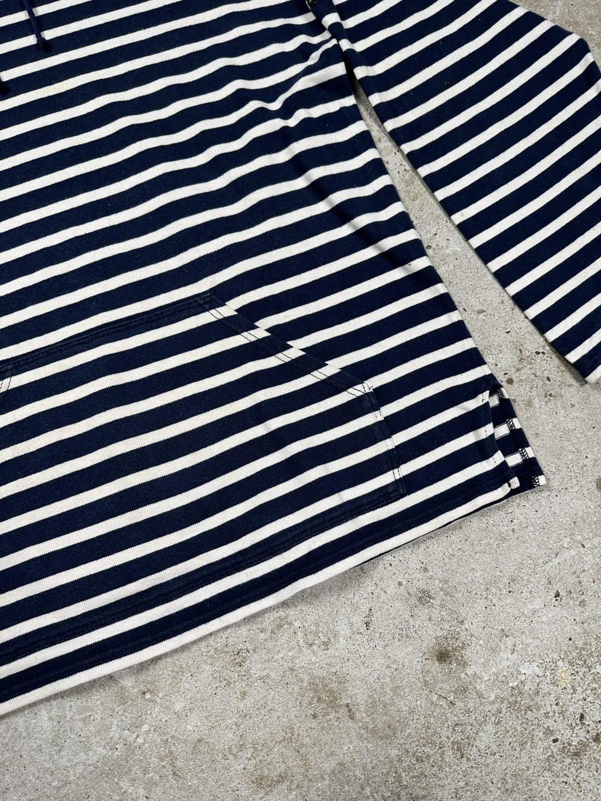Saint James × Vintage Vintage 90s Saint James Striped Pocket Sweatshirt Size US M / EU 48-50 / 2 - 6 Thumbnail