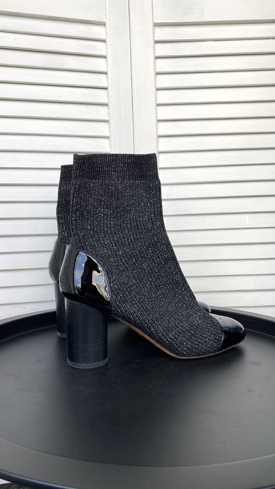 Japanese Brand × Sandro Sandro Knit Glitter Sock Black Boots Size US 8 / IT 38 - 6 Thumbnail