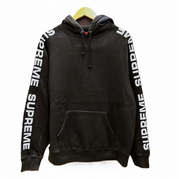 Other Supreme Metallic Black Hoodie M Size Cotton Scarf in Good