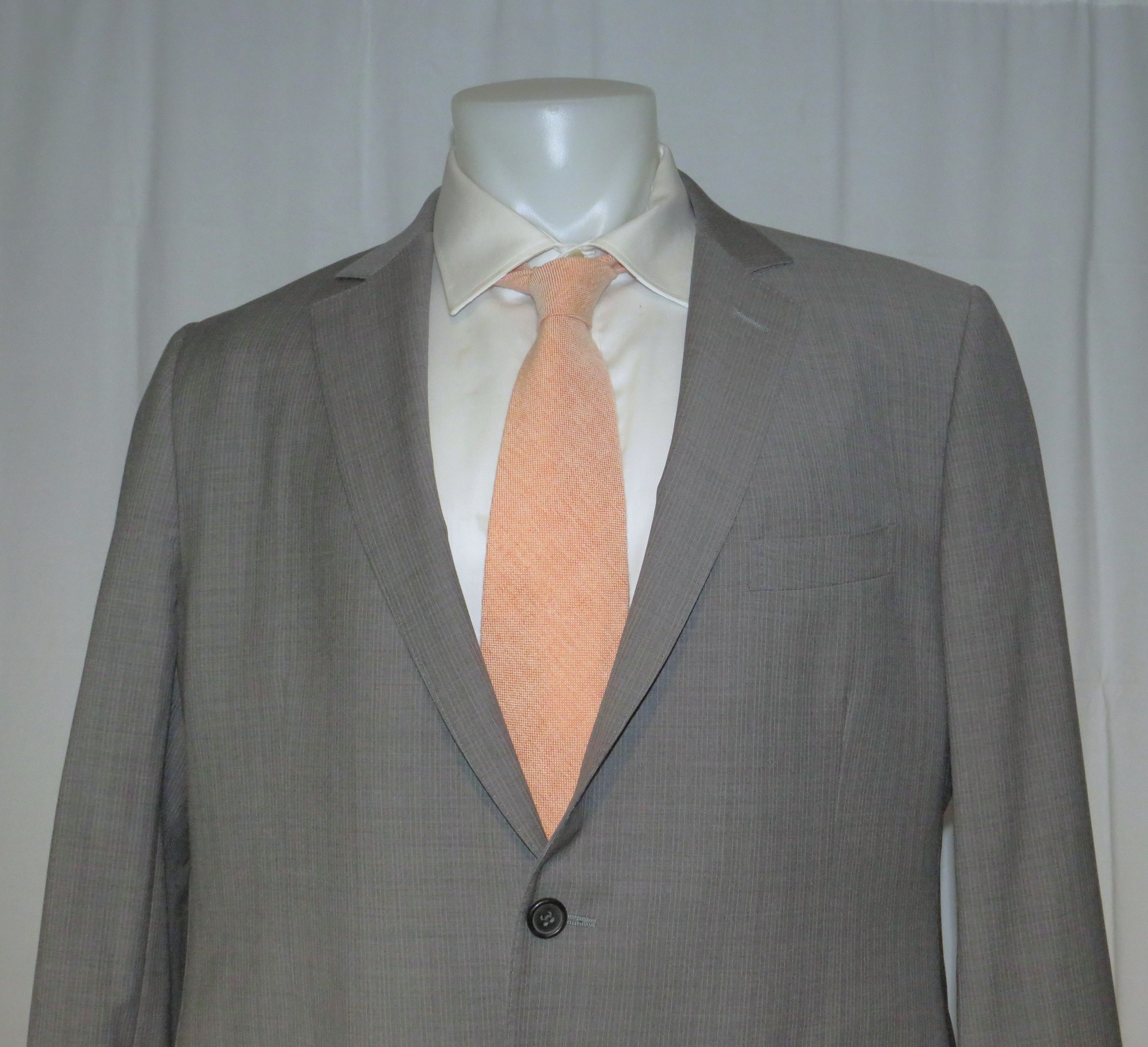Brooks Brothers 1818 Fitzgerald Drago Gray Striped Two Button Suit 46R Size 46R - 5 Thumbnail