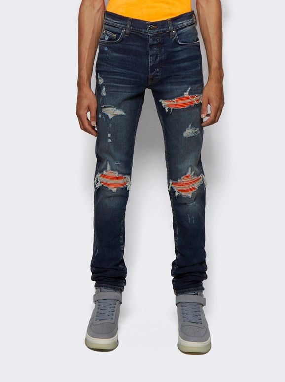 Amiri o1gr1nt0525 MX1 Ultrasuede Jeans in Deep Classic Size US 32 / EU 48 - 3 Thumbnail
