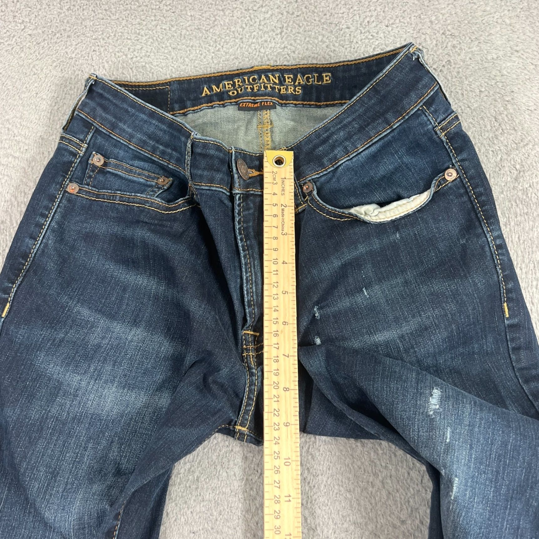 American Eagle Outfitters American Eagle Jeans Mens Slim Straight 28x32 Blue Airflex Stretch Denim Pants Cotton Polyester Denim Jeans Brand American Eagle Outfitters Size US 28 / EU 44 - 7 Thumbnail