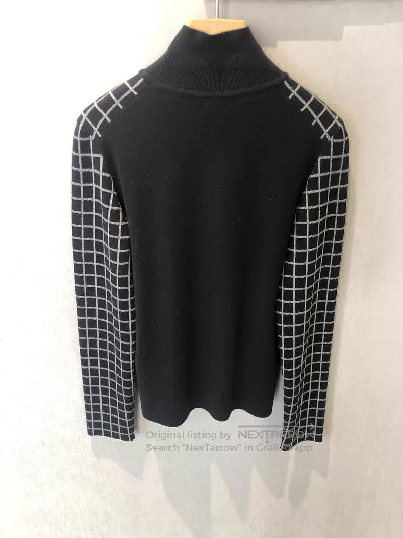 Hermes Hermes Black and White Striped High Neck Knit Top Size XS / US 0-2 / IT 36-38 - 2 Thumbnail