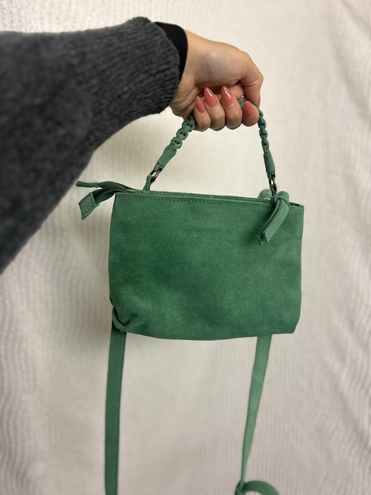 Free People Free People Green Suede Mini Purse Small Shoulder Bag Boho Size ONE SIZE - 1 Thumbnail