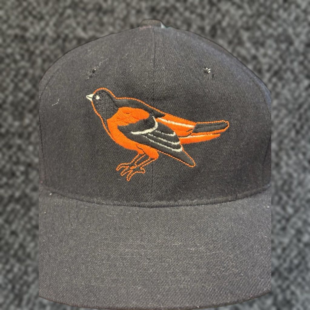 New Era VINTAGE New Era Baltimore Orioles Wool Fitted Hat Cap 7 1/4 MLB USA Black 80s Baseball Cap Mens Size ONE SIZE - 1 Thumbnail
