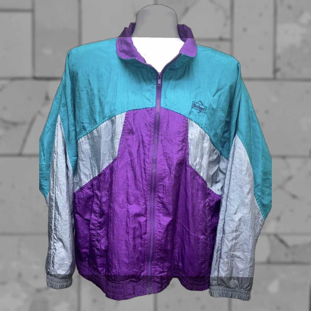 McGregor VTG MacGregor Multicolored Full Zip Down Jacket Mens L Track Tennis Jacket Men Colorful Size US L / EU 52-54 / 3 - 1 Thumbnail
