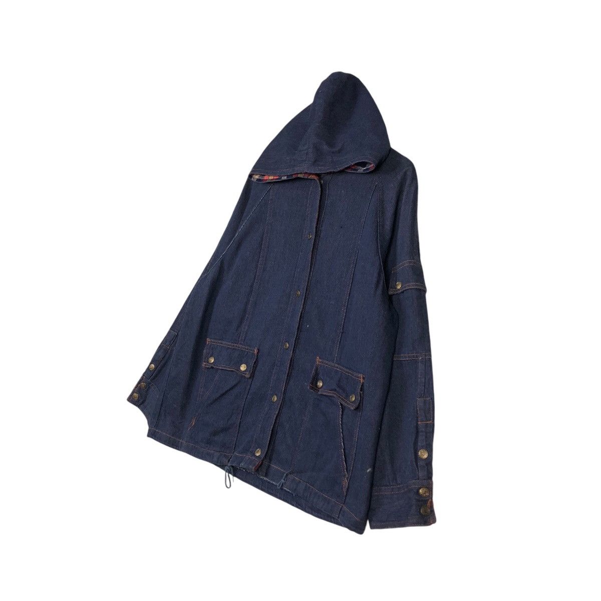 Japanese Brand 📌Vintage Denim Jacket Biker Design Valley Co Hoodie Size US M / EU 48-50 / 2 - 3 Thumbnail