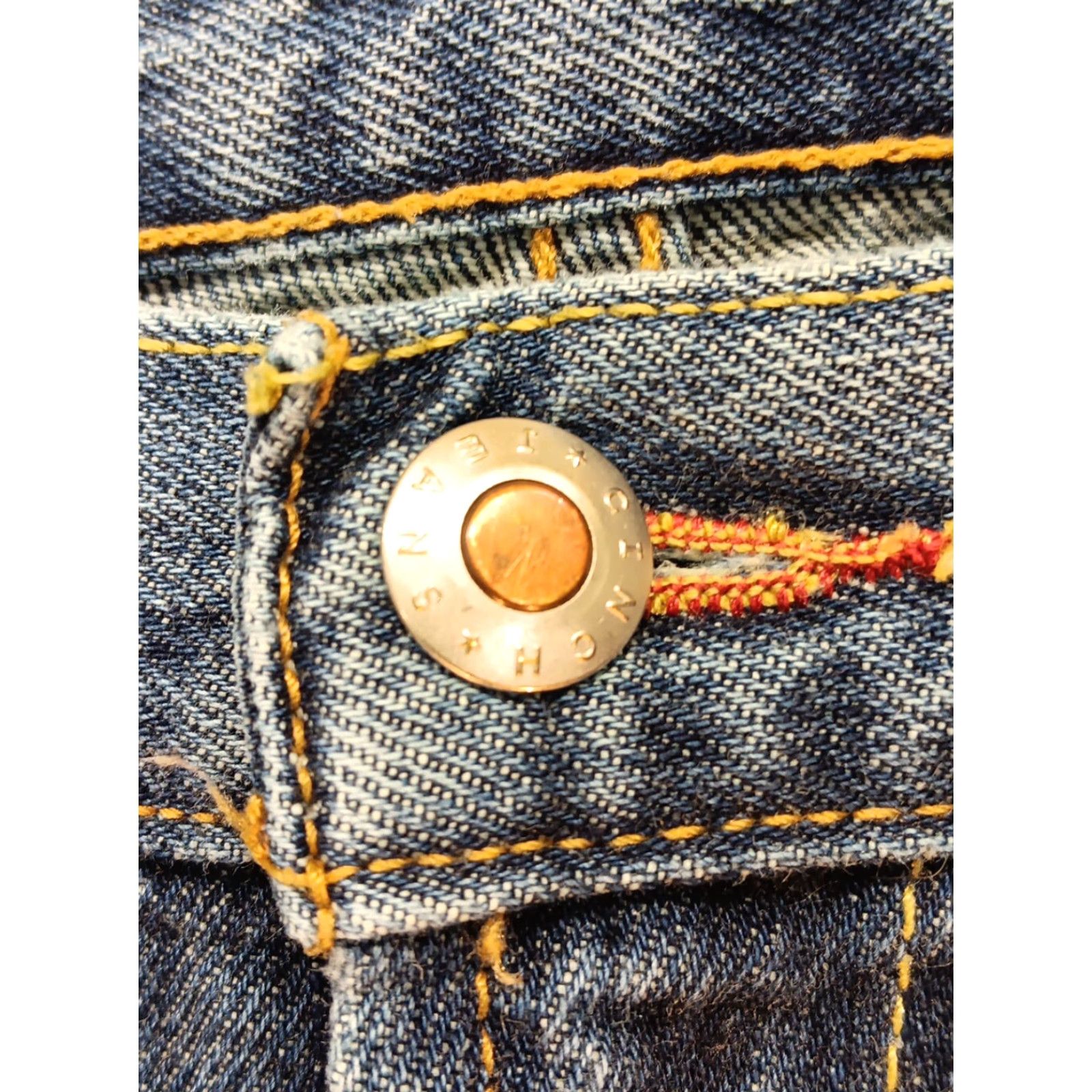 Denime Cinch Men's Jeans 38x36 Blue Denim White Label Straight Medium Wash Western Size US 38 / EU 54 - 4 Thumbnail